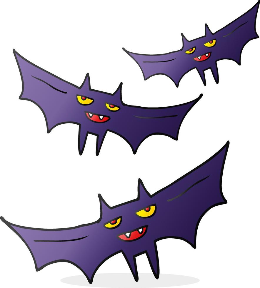 chauve-souris d'halloween de dessin animé vecteur