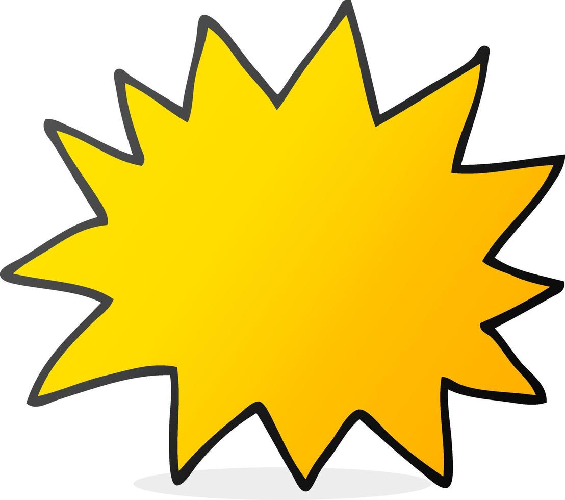 symbole d'explosion simple dessin animé vecteur