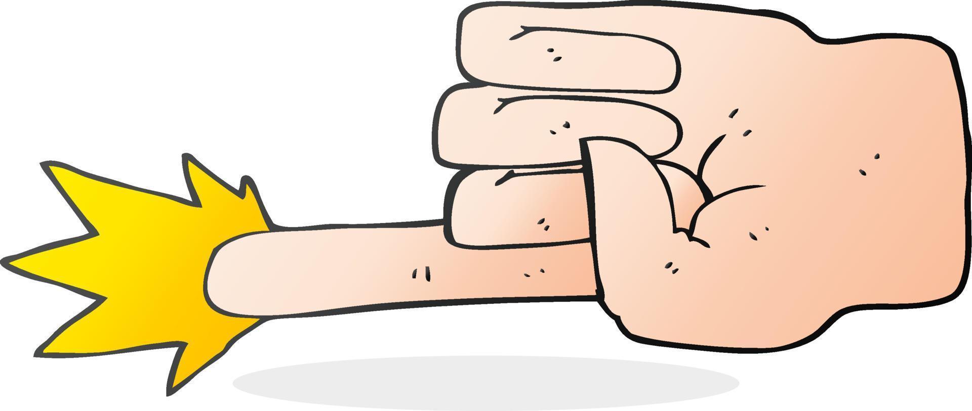 dessin animé pointant la main vecteur