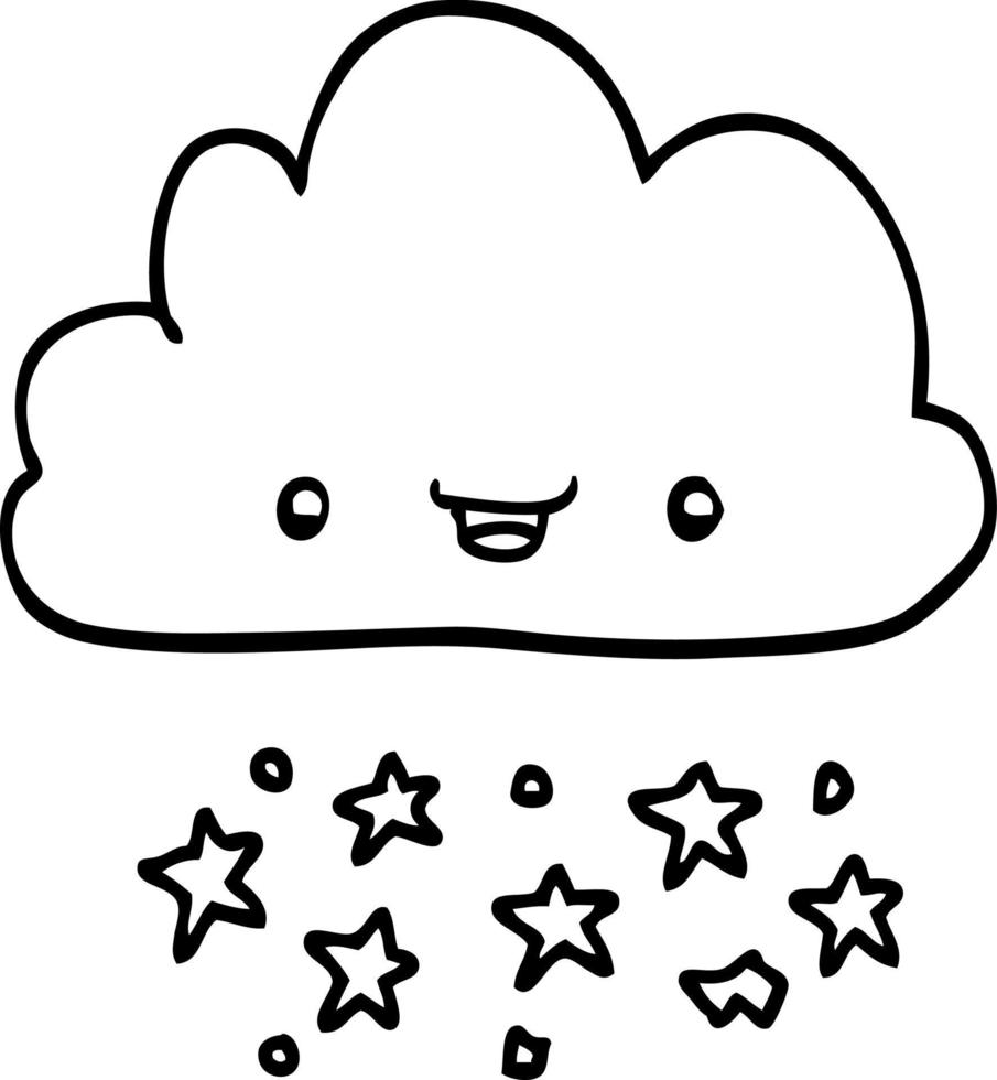 nuage d'orage de dessin animé vecteur