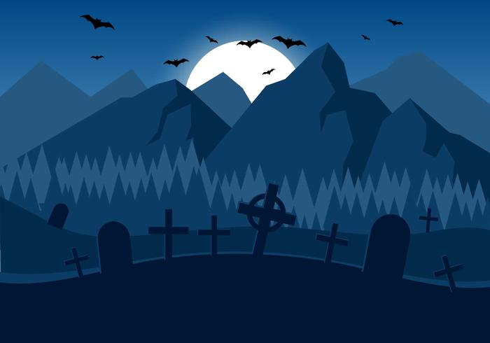 Free Spooky Vector Halloween Night