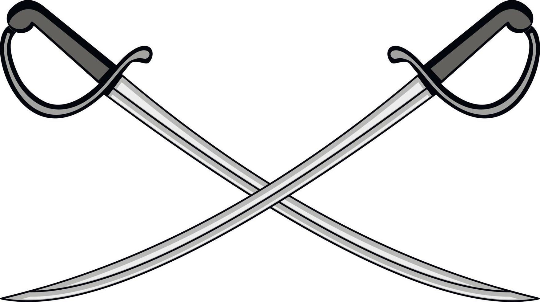 épées croisées héraldiques vecteur