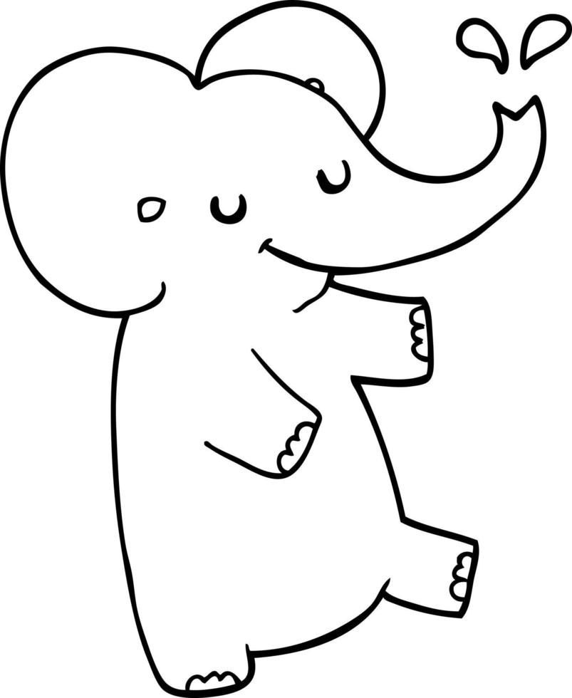 dessin animé éléphant dansant vecteur