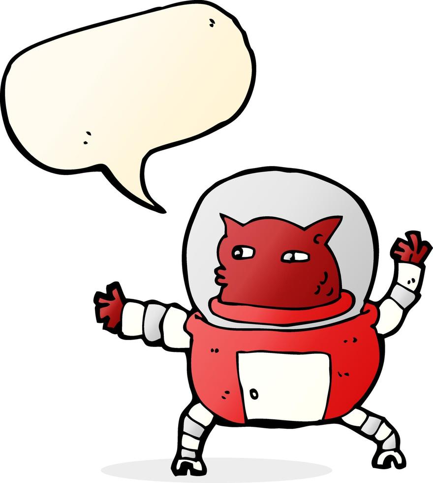 extraterrestre de dessin animé avec bulle de dialogue vecteur
