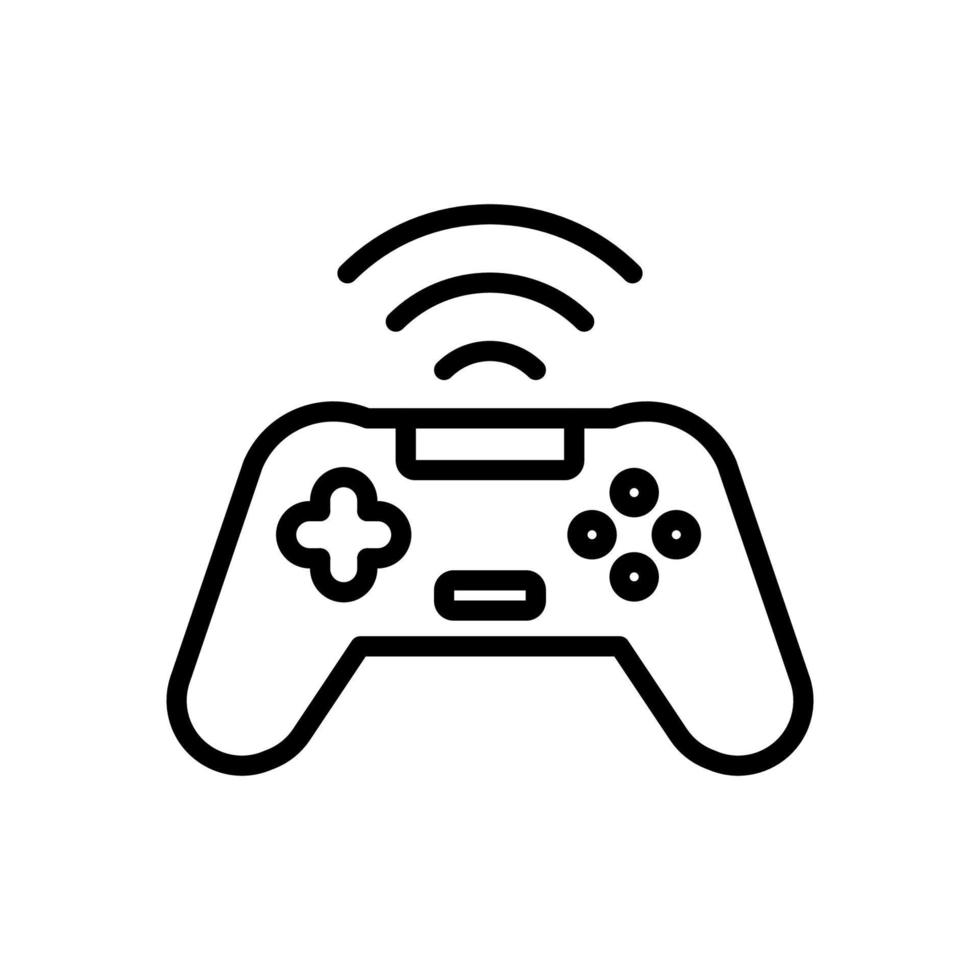 icône de contrôleur de jeu sans fil, vecteur et illustration.