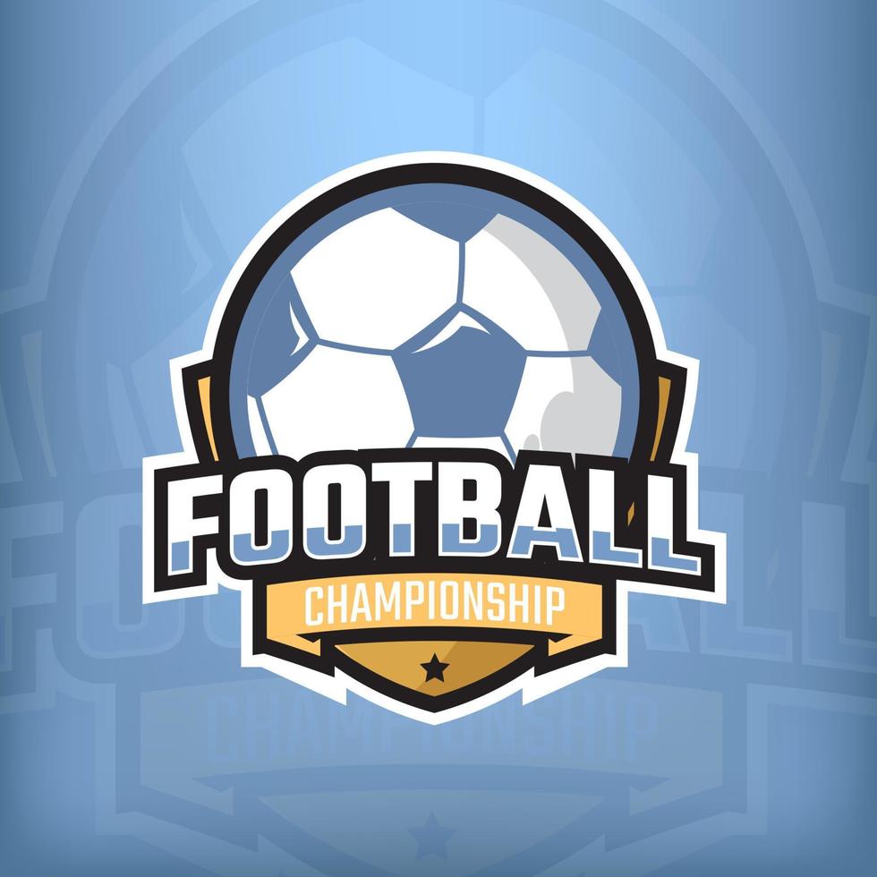 logo de l'équipe sportive de football pour la compétition vecteur