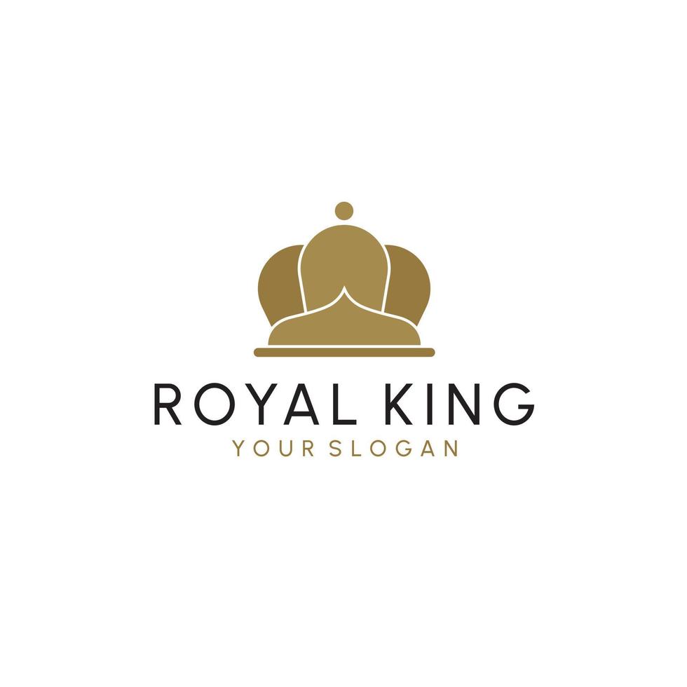couronne logo roi royal reine modèle vectoriel de conception de logo abstrait. icône de concept de logo symbole géométrique.