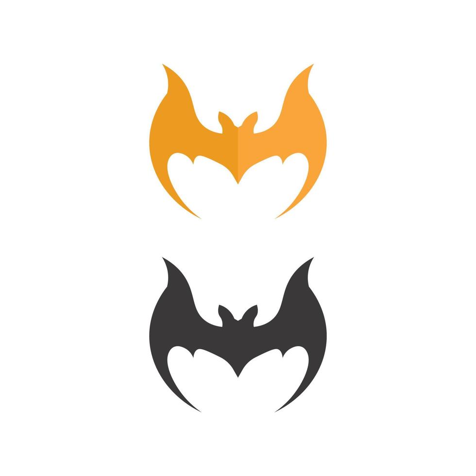 modèle de logo icône vecteur chauve-souris