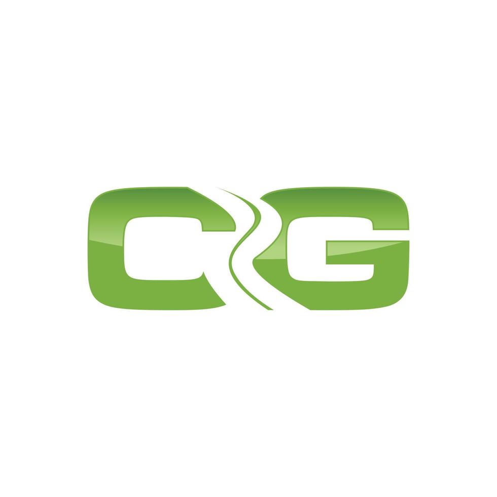 lettre initiale cg avec icône de route dans le logo de style espace négatif vecteur