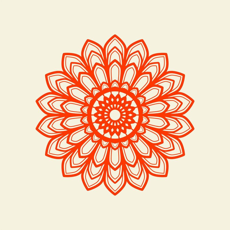 symbole de fleur de mandala asiatique. illustration vectorielle de motif de fleurs mandala. logo fleur vecteur