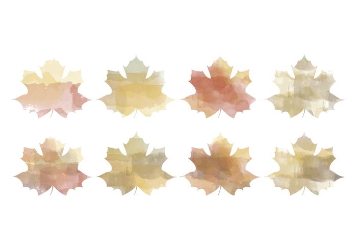 Feuilles d'aquarelle vecteur