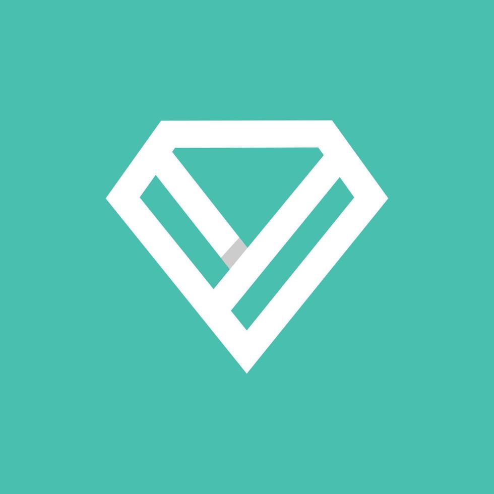 lettre y diamant géométrique logo d'entreprise vecteur