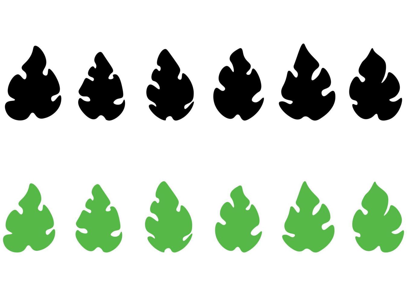 illustration de conception de vecteur de feuille de monstera isolée sur fond blanc