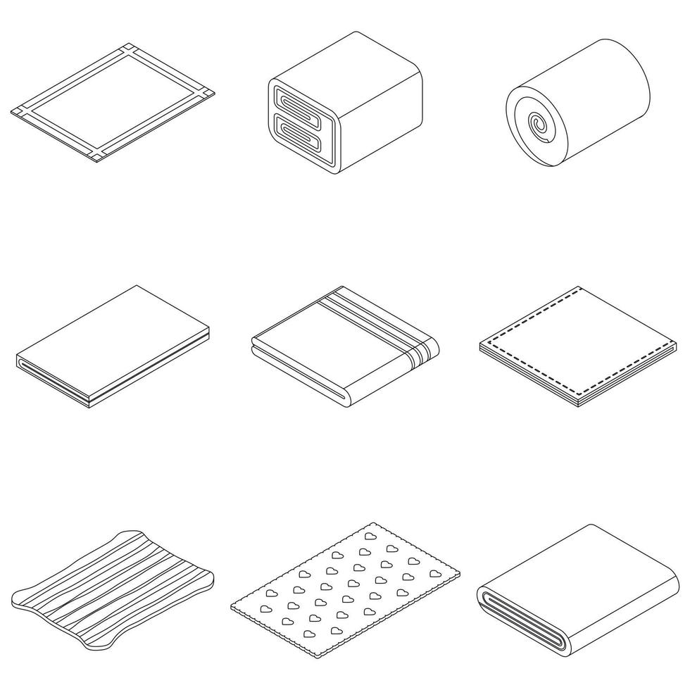 couverture, icônes, ensemble, vecteur, contour vecteur