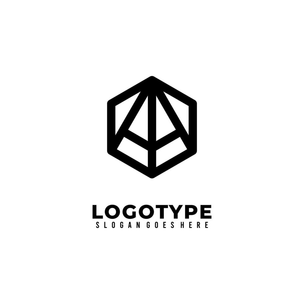 concept de design simple et créatif de la lettre initiale du logo aa moderne vecteur