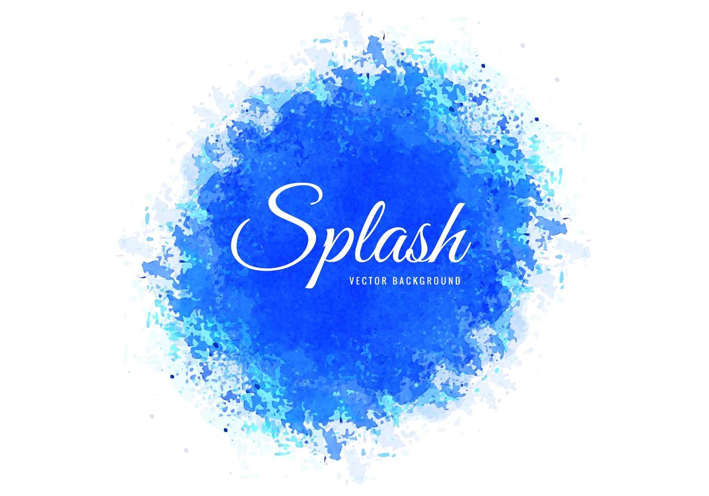 splash aquarelle douce bleu dessiné à la main vecteur