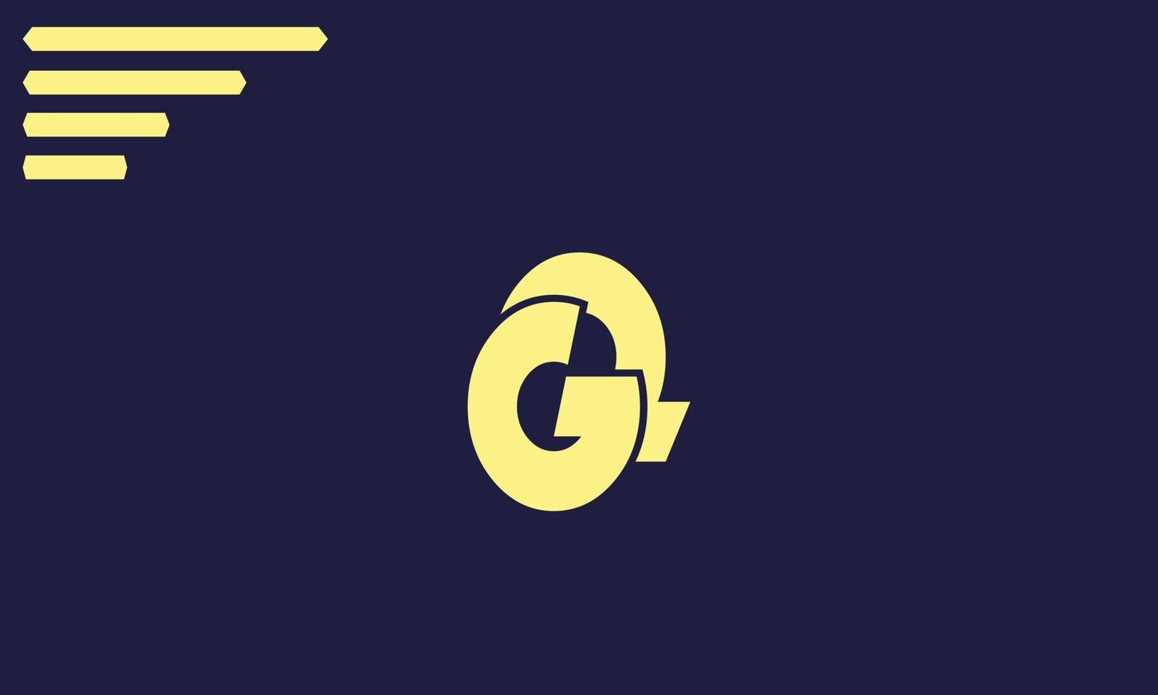 alphabet lettres initiales monogramme logo gq, qg, g et q vecteur