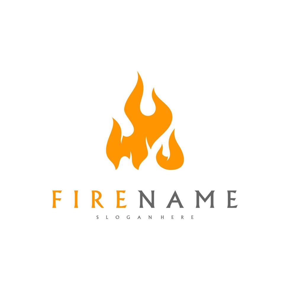 flammes de feu, icônes vectorielles d'inspiration de conception de logo de feu vecteur