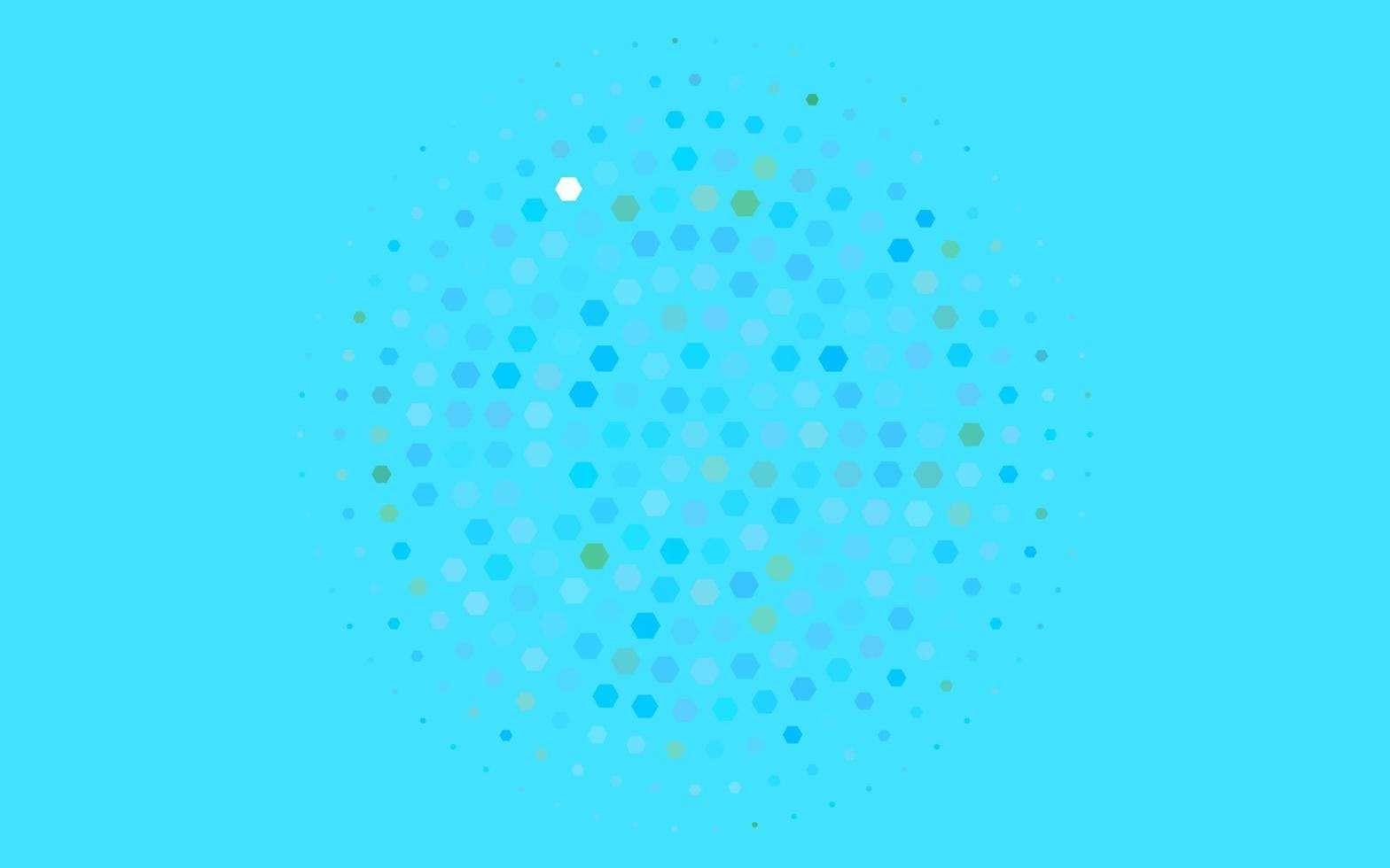 motif vectoriel bleu clair et vert avec des hexagones colorés.