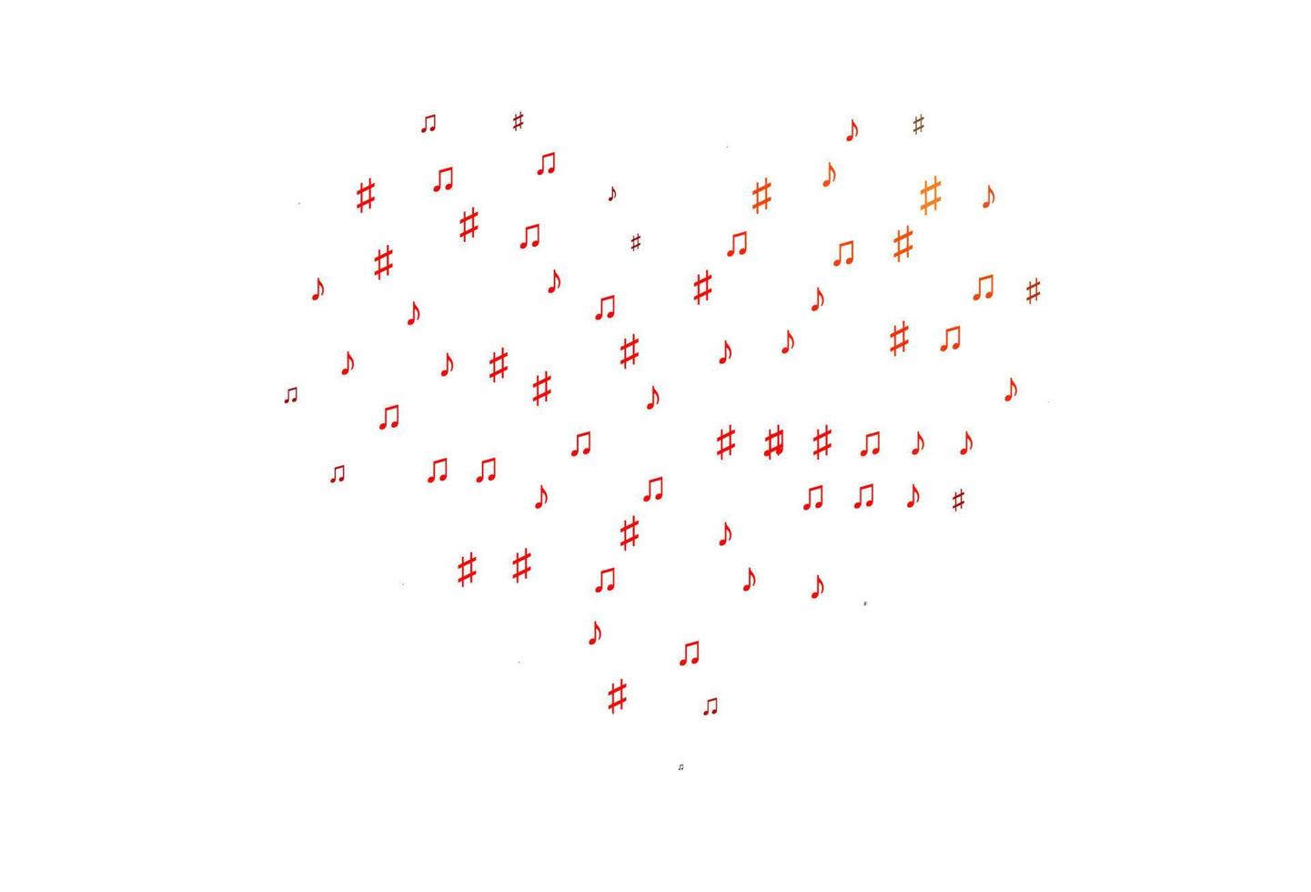 motif vectoriel rouge clair avec des éléments de musique.