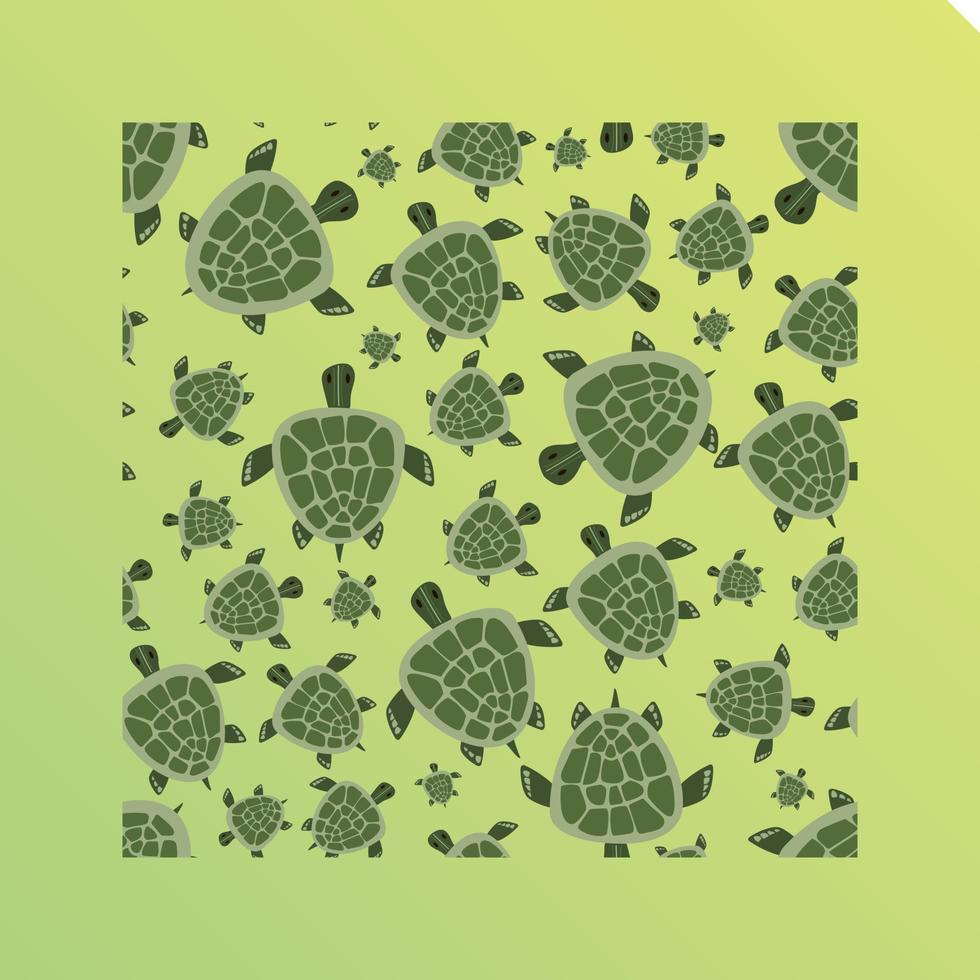 modèle sans couture avec des tortues de mer. tortues graphiques pour textiles vecteur