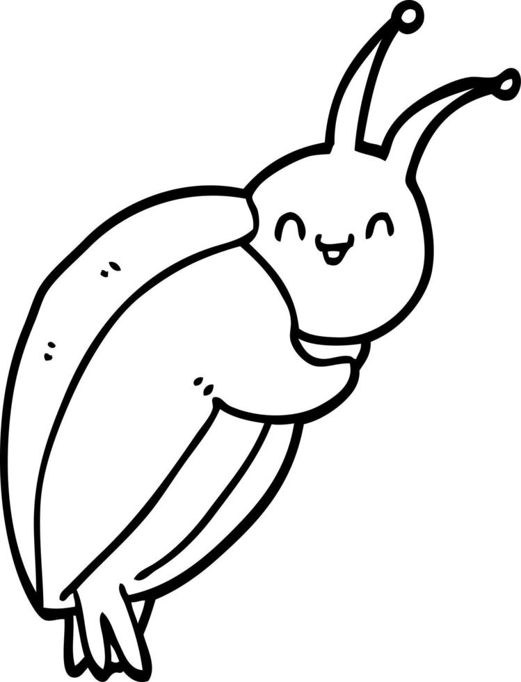 coléoptère de dessin animé mignon vecteur