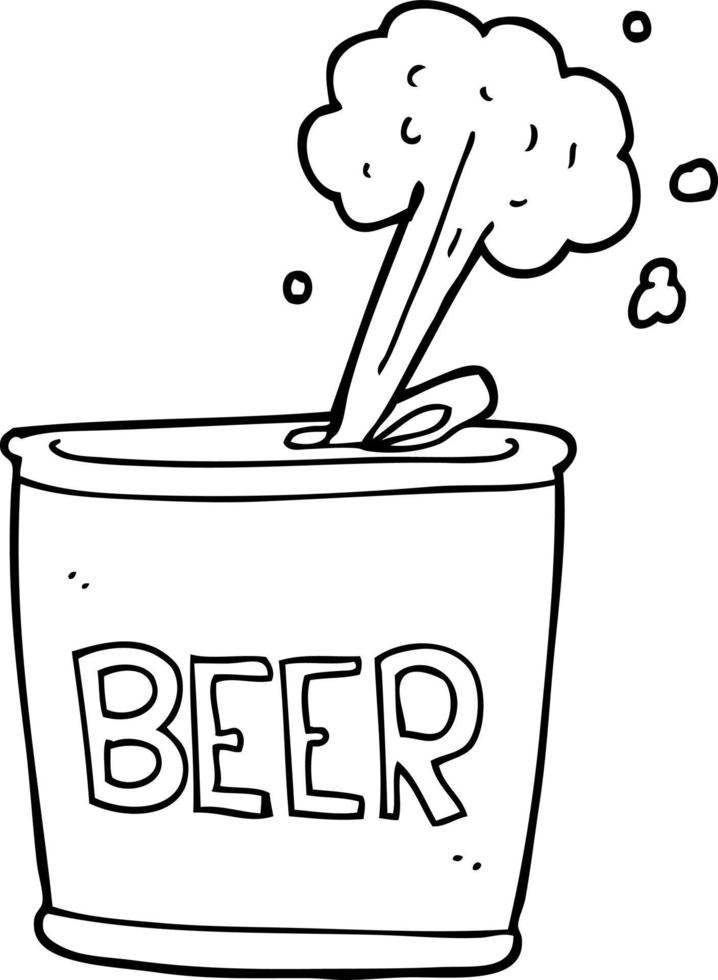canette de bière de dessin animé vecteur
