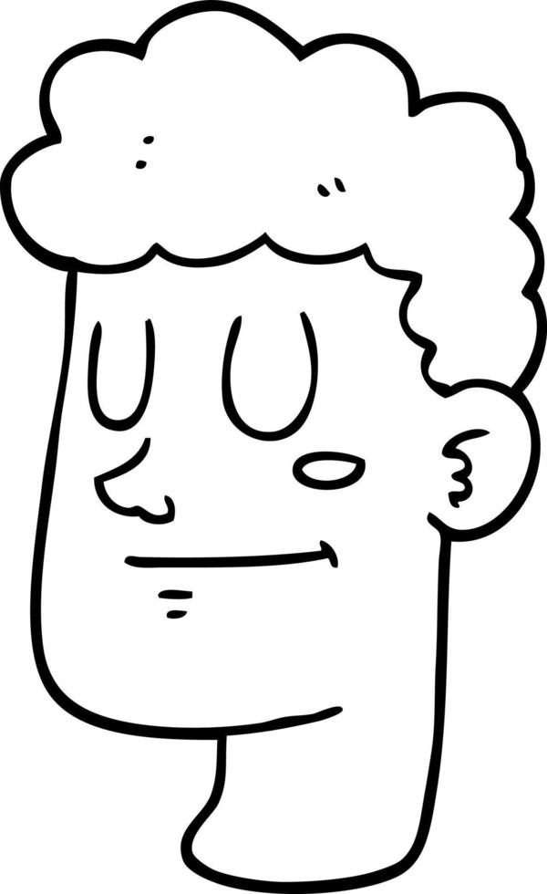 visage masculin de dessin animé vecteur