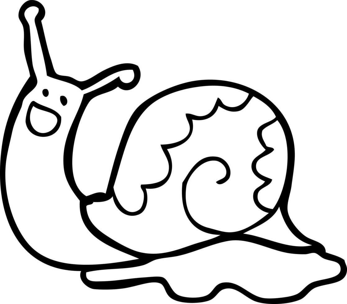 escargot de dessin animé mignon vecteur