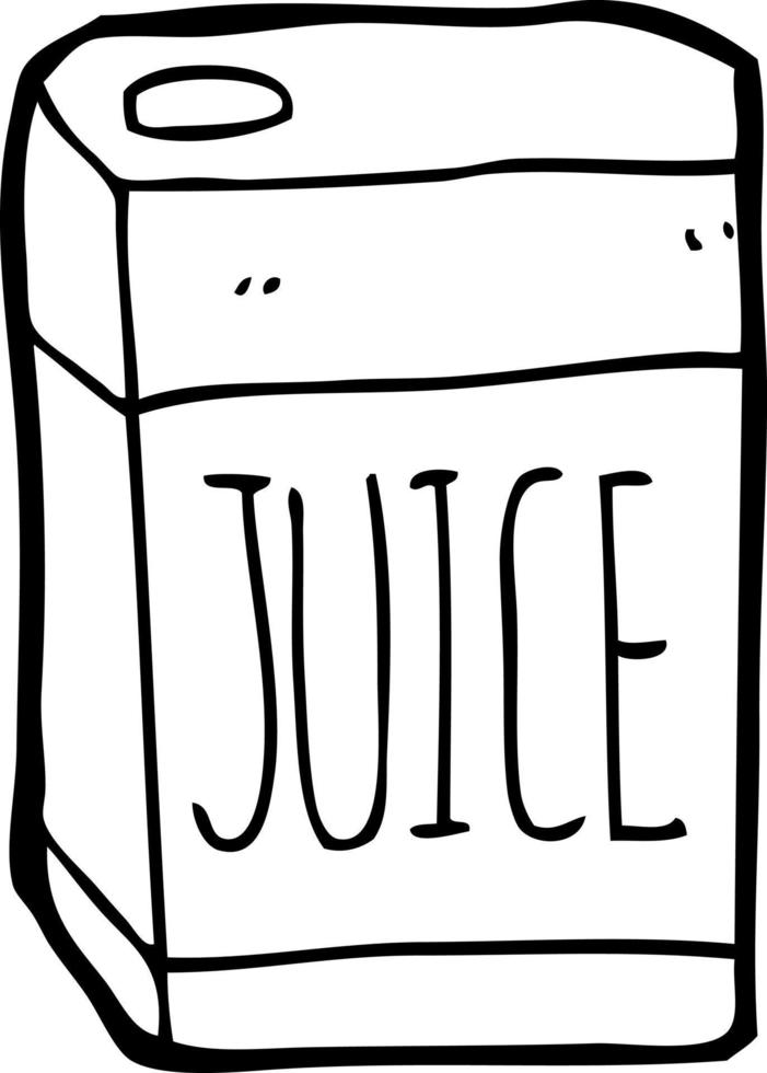 boîte de jus de dessin animé vecteur