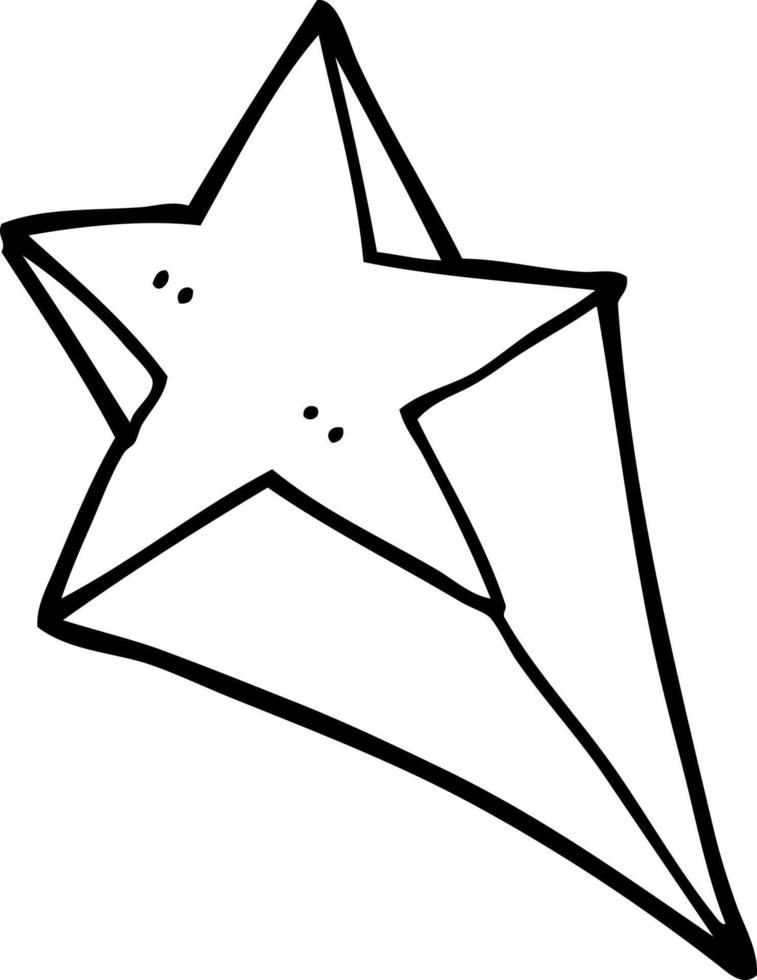 dessin animé étoile filante vecteur