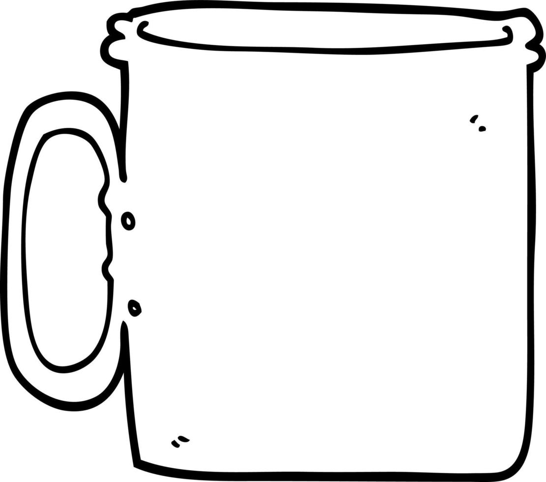 dessin animé camping tasse de café vecteur