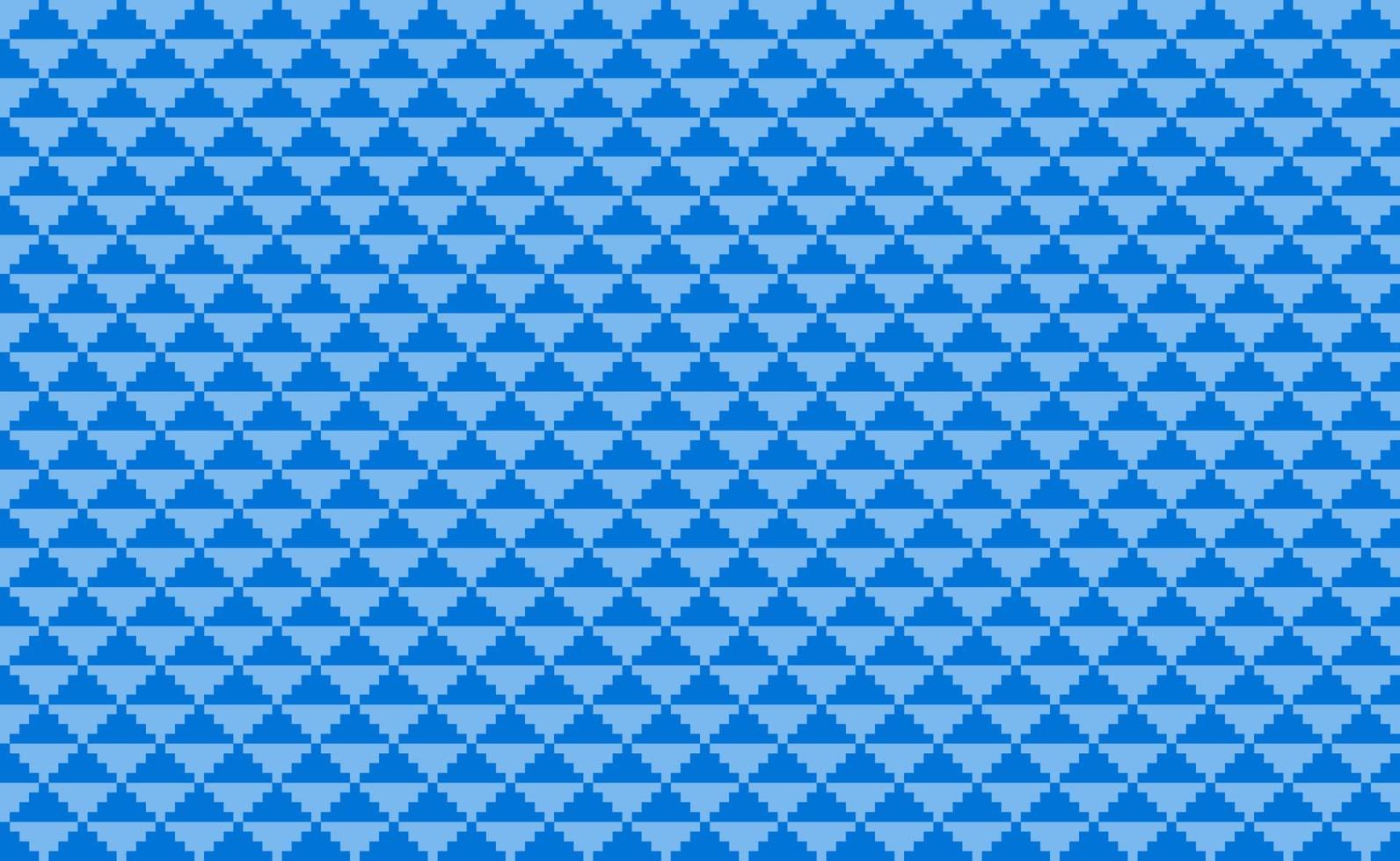 motif ethnique géométrique, fond carré de broderie vectorielle, motif triangle bleu rétro nordique vecteur