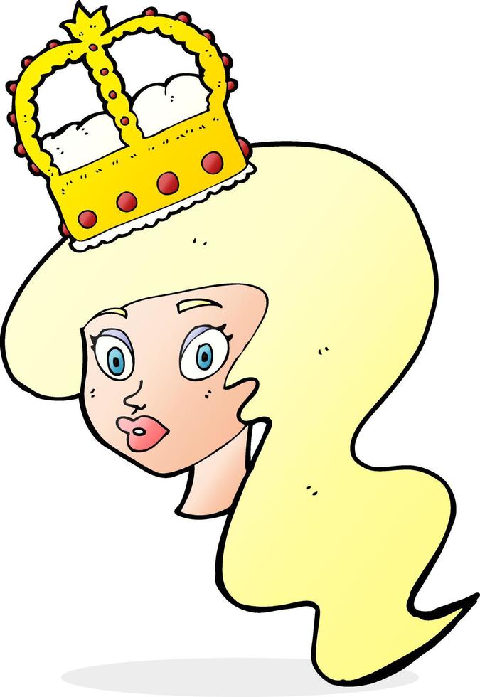 personnage de dessin animé portant une couronne vecteur
