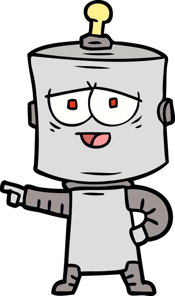 robot de personnage de dessin animé doodle vecteur