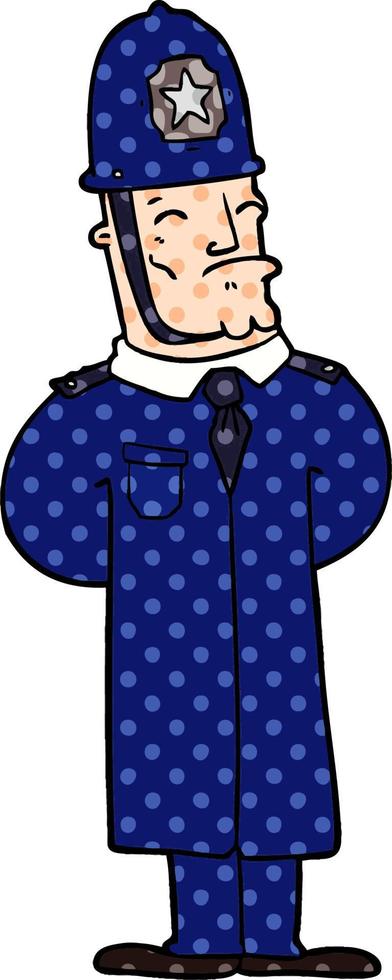 personnage de policier de dessin animé vecteur