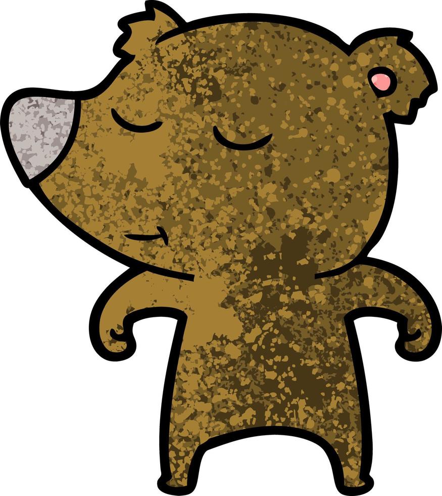 ours de dessin animé heureux vecteur