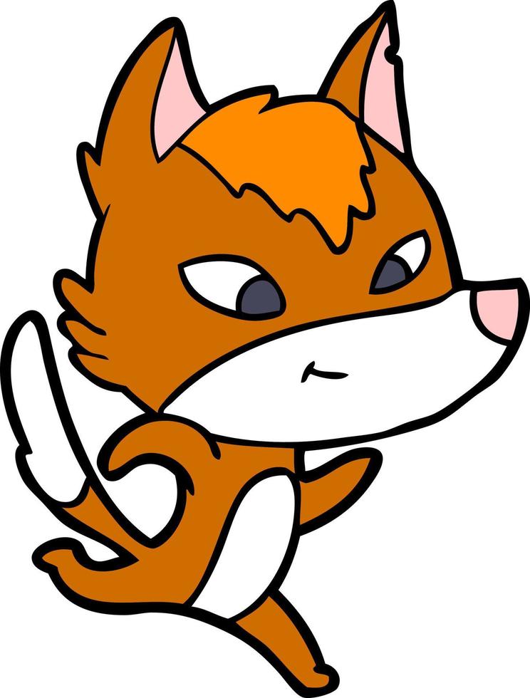 personnage de dessin animé de renard vecteur