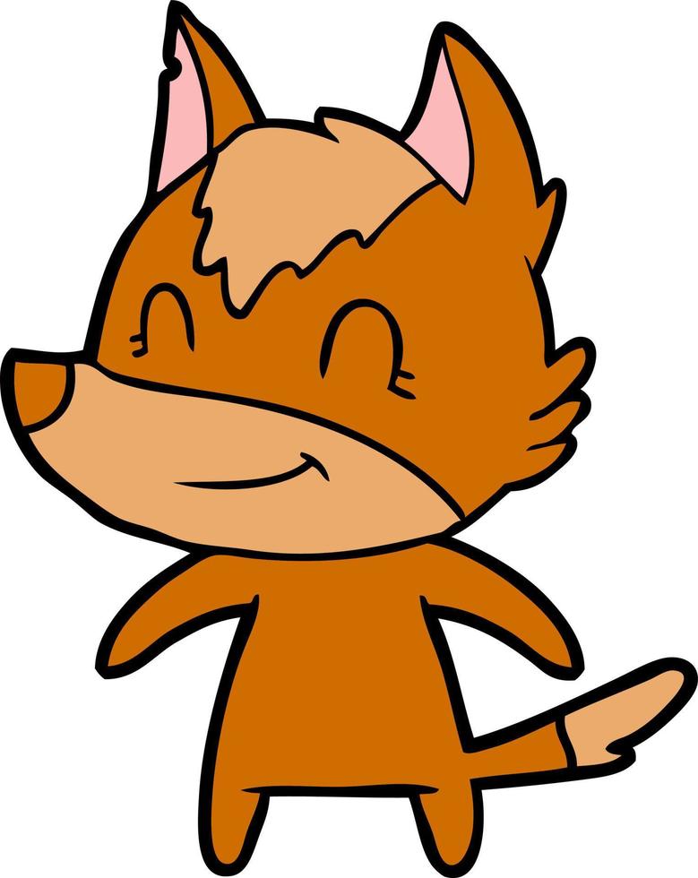 personnage de dessin animé de renard vecteur