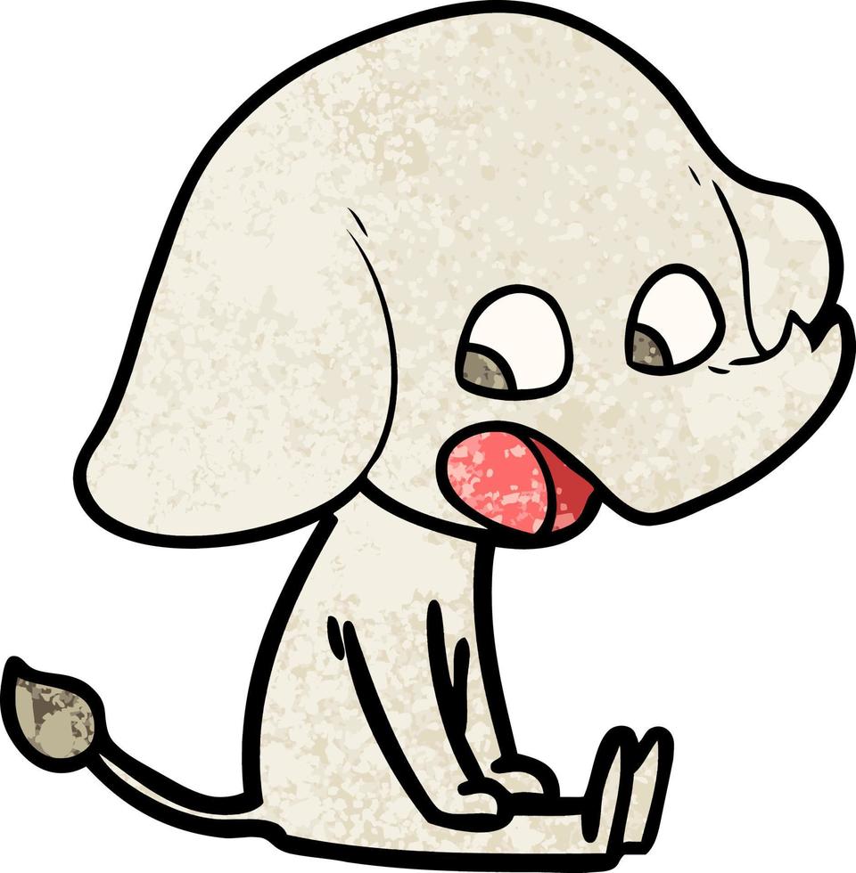 éléphant de dessin animé mignon vecteur