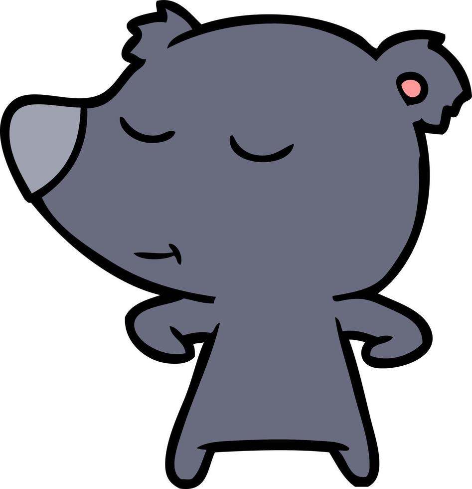 personnage de dessin animé d'ours vecteur