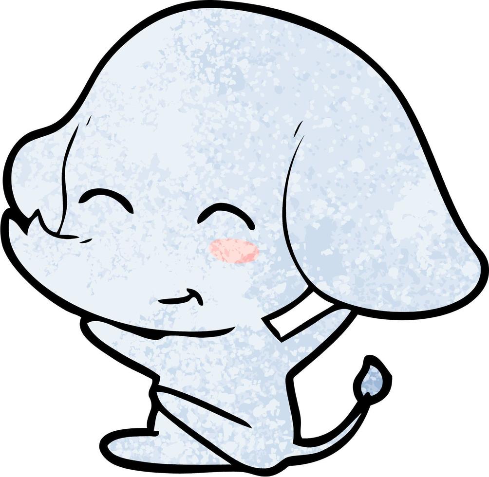 éléphant de dessin animé mignon vecteur