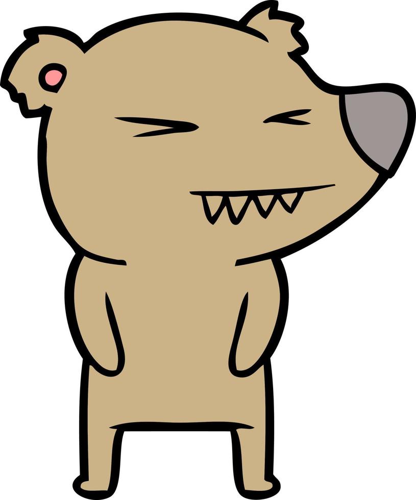 personnage de dessin animé d'ours vecteur