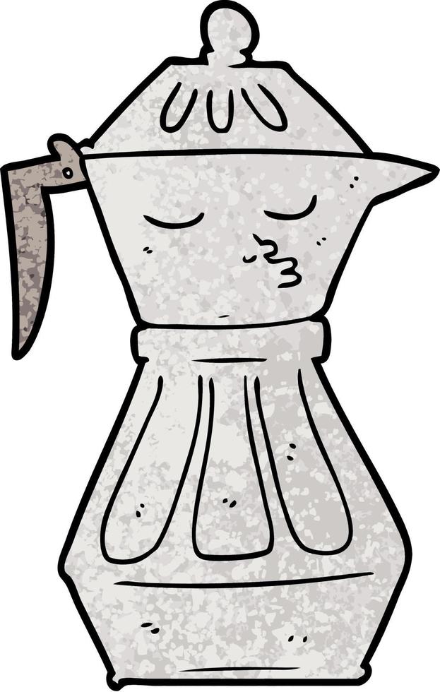 cafetière de dessin animé vecteur