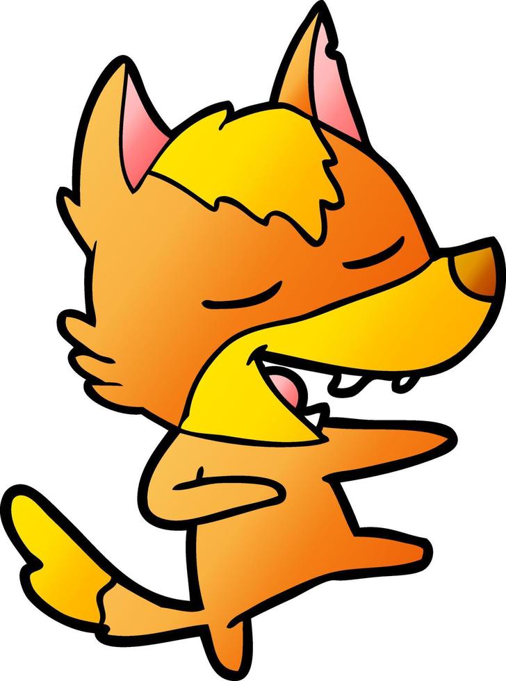 personnage de dessin animé de renard vecteur