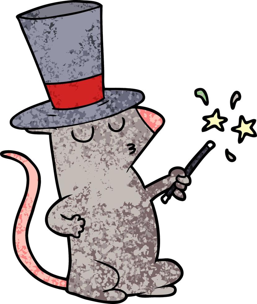 magicien de souris de dessin animé vecteur