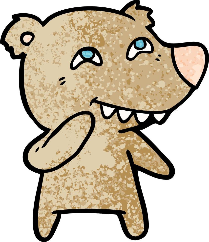 personnage de dessin animé d'ours vecteur