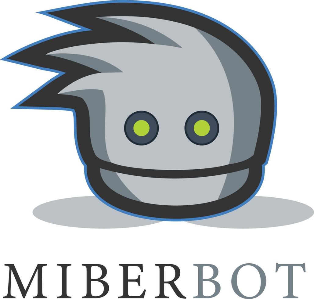 logo de robot, vecteur de technologie futuriste, logo de machine robotique.