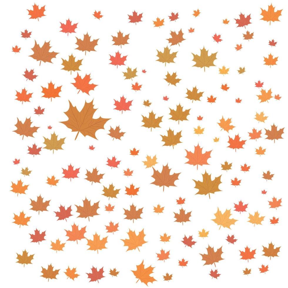 motif de feuilles qui tombent avec des tons d'automne vecteur