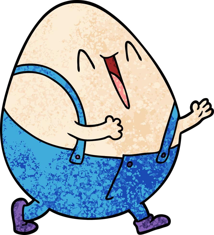 homme aux oeufs de dessin animé humpty dumpty vecteur